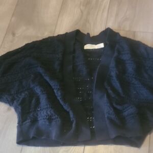 Faded Glory Women's Dark Blue Open-Front Sweater